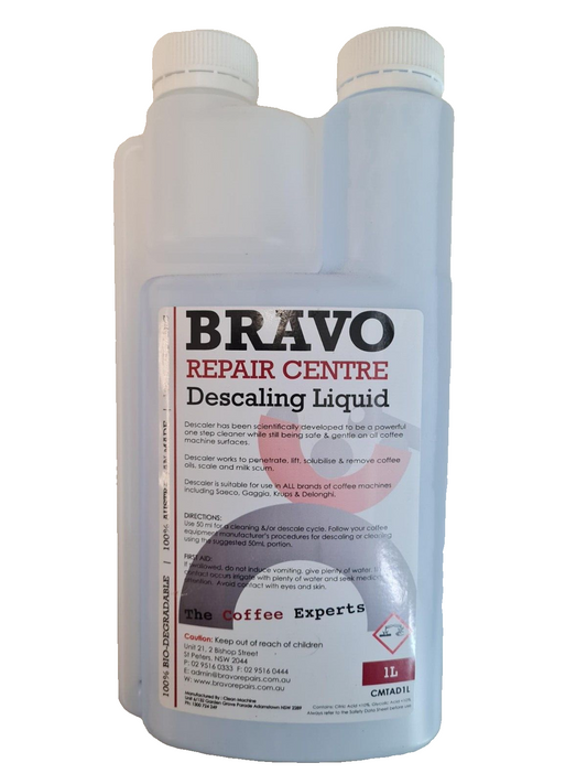 Descale Solution 1ltr - Bravo Repair Centre