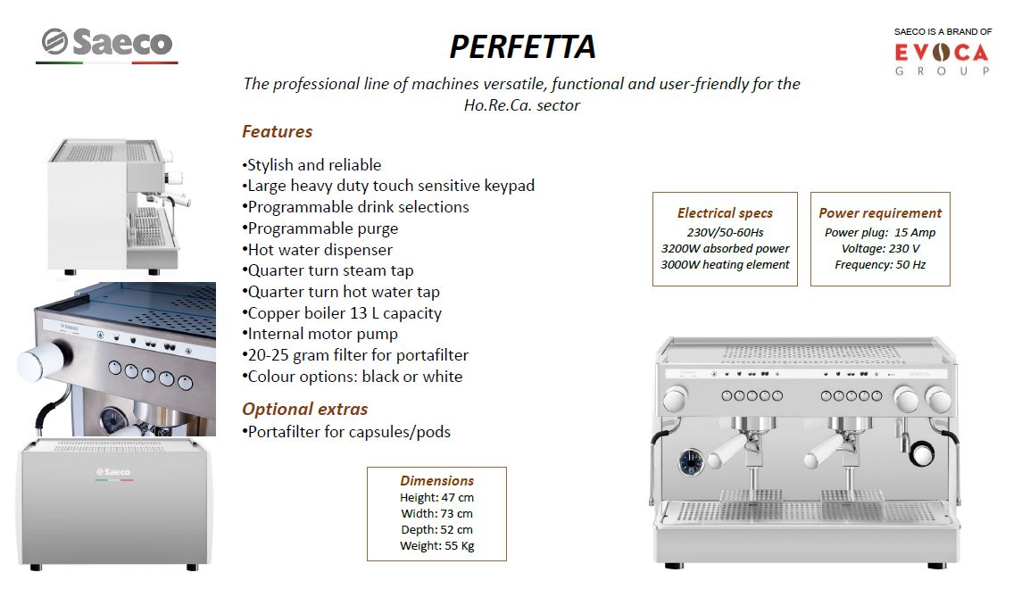 Saeco Perfetta Coffee machine - Brand New